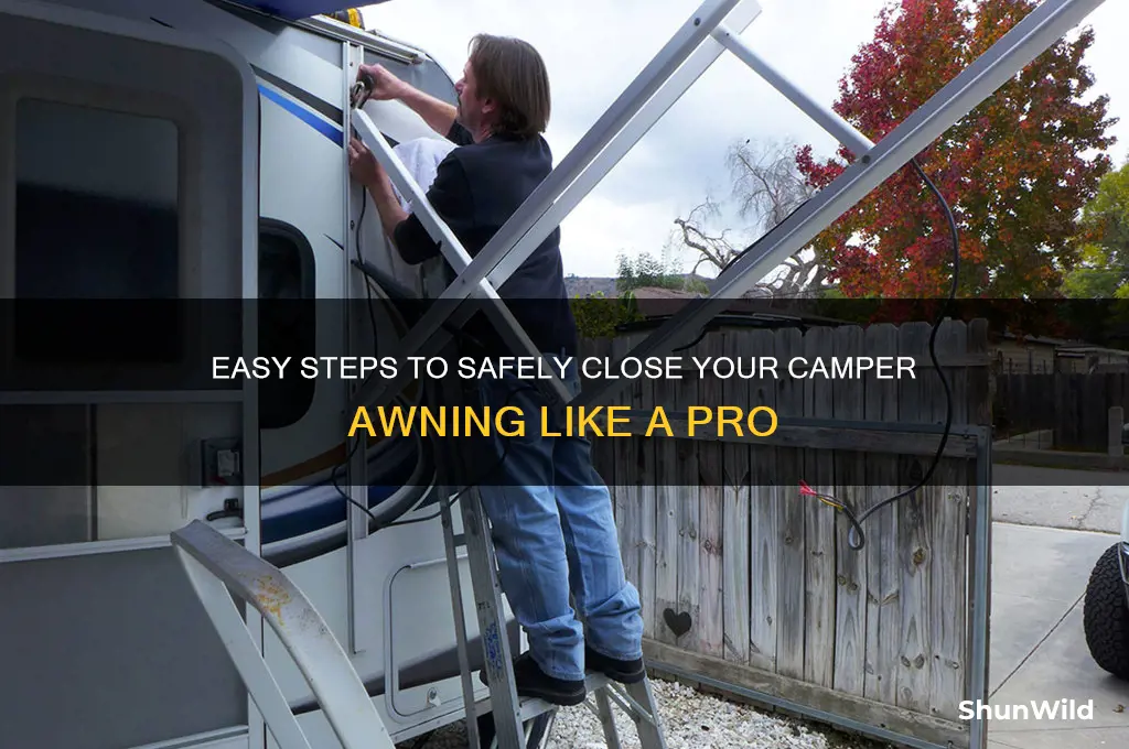 how to close camper awning