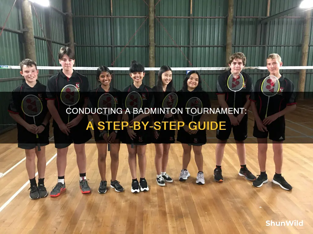 how to conduct badminton tournament between 2 teams
