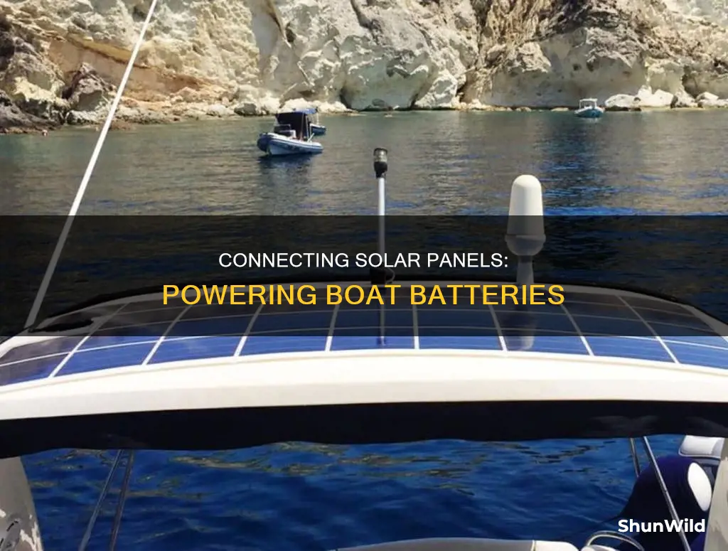 how to connect a solar panel to a boat battery