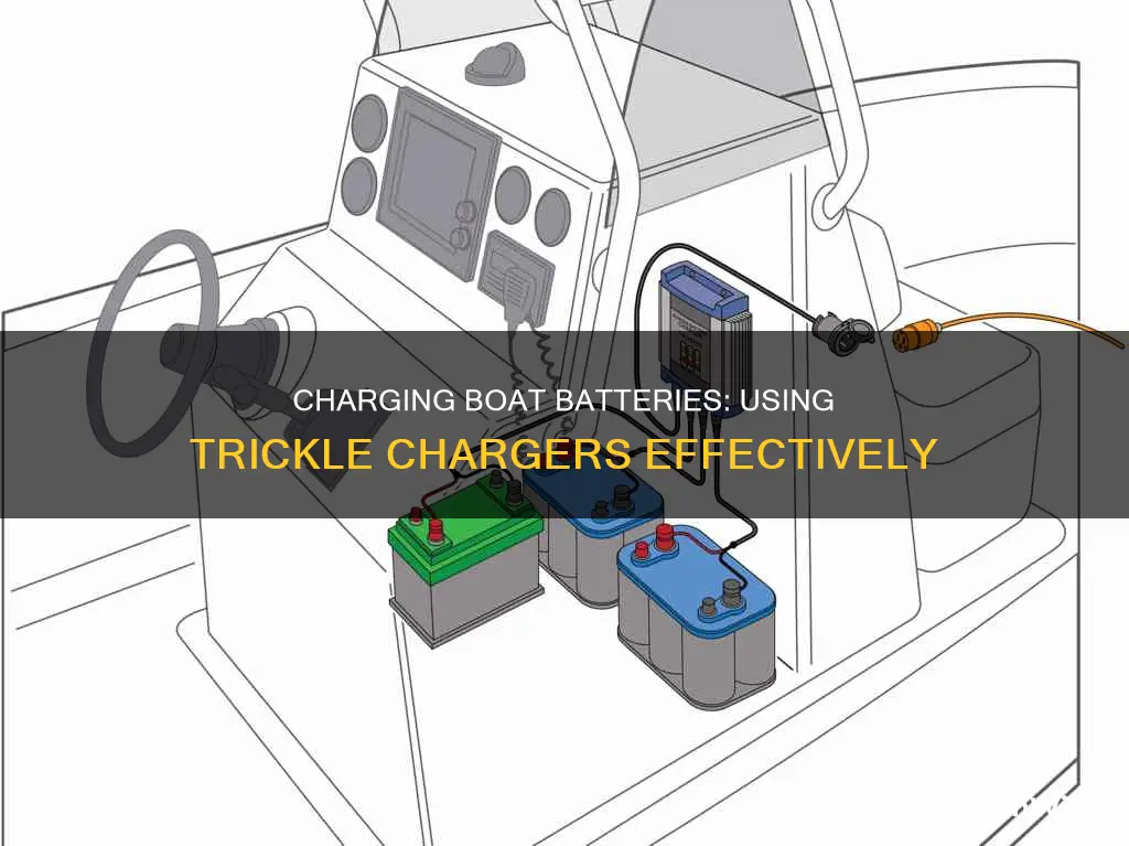 how to connect a trickle charger to a boat battery