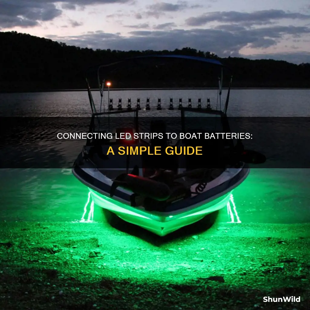 how to connect led strip to boat battery