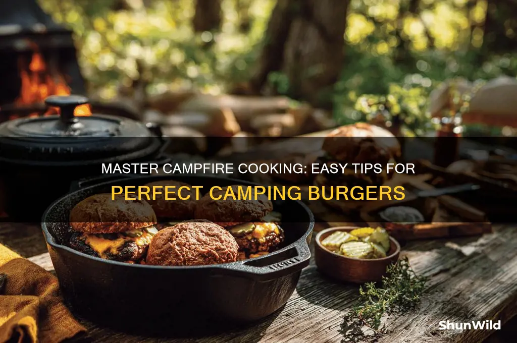 how to cook burgers camping