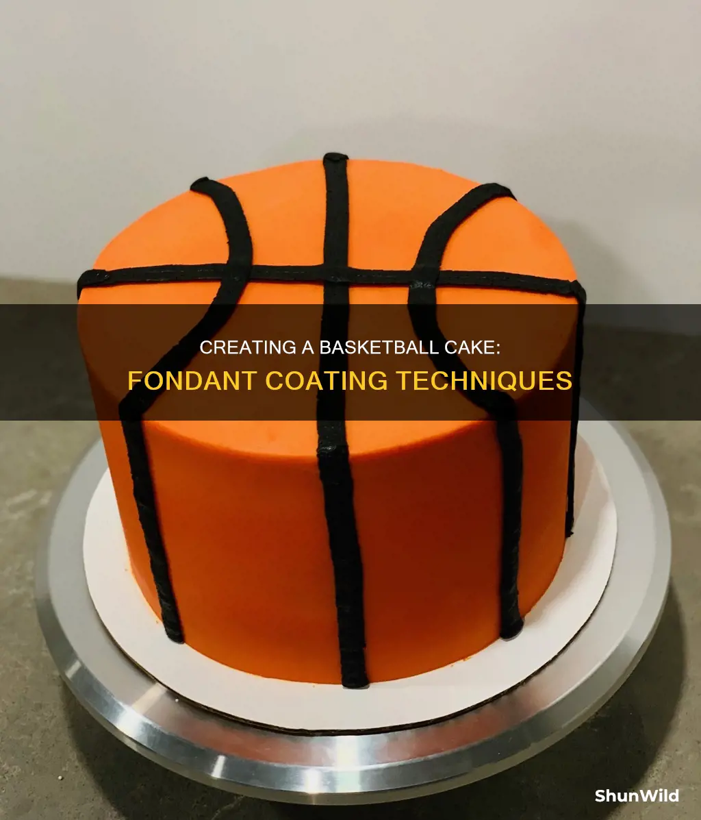 how to cover a basketball cake with fondant