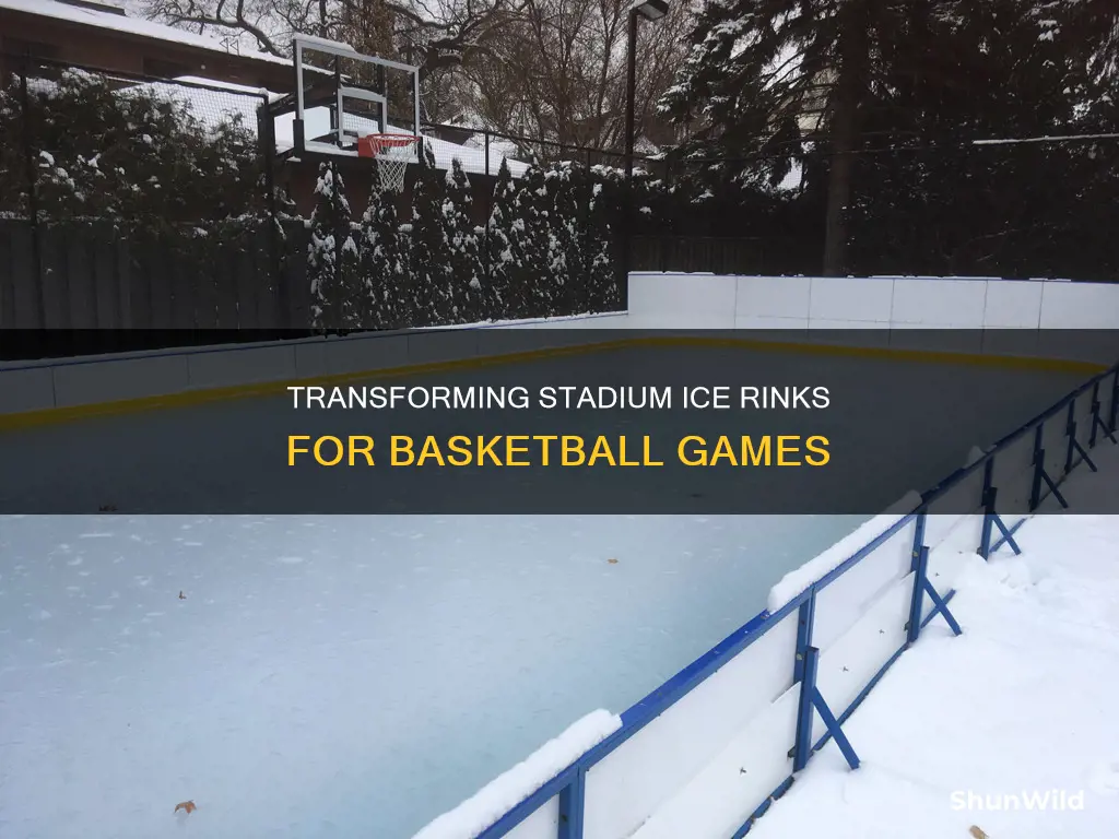 how to cover a stadium ice rink for basketball