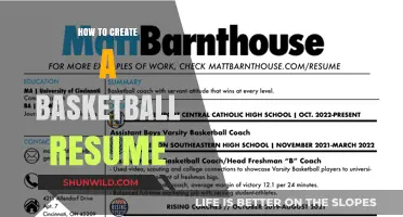 Crafting a Basketball Resume: A Guide to Success