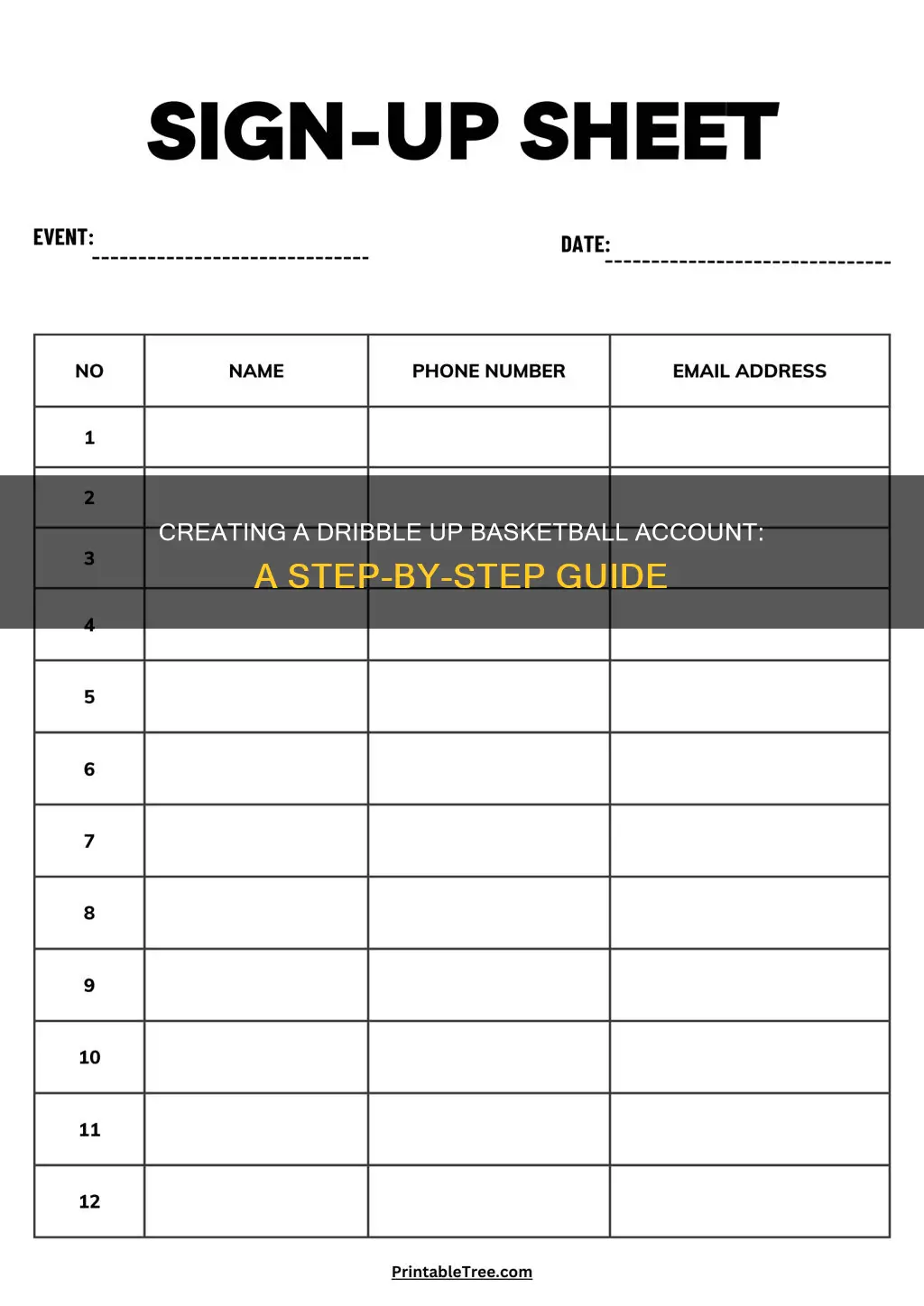 how to create a dribble up basketball account