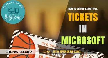 Creating Basketball Tickets with Microsoft Tools