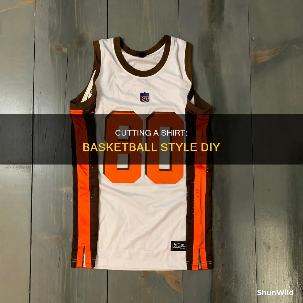 how to cut a shirt basketball style