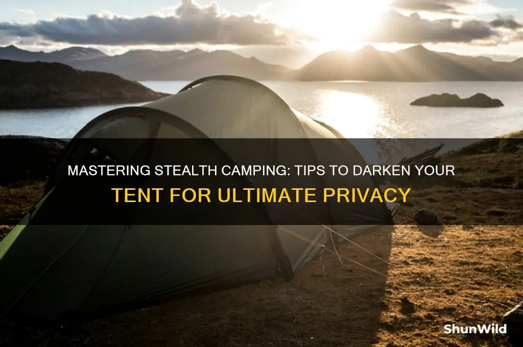 how to darken tent camping
