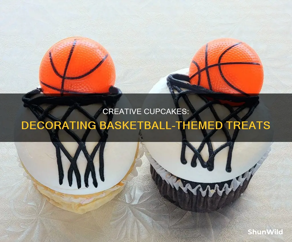 how to decorate basketball cupcakes