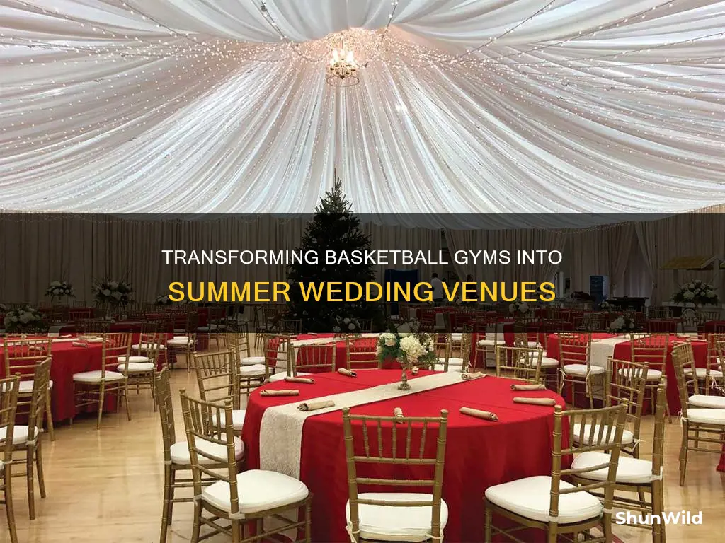 how to decorate the a basketball gym for summer wedding