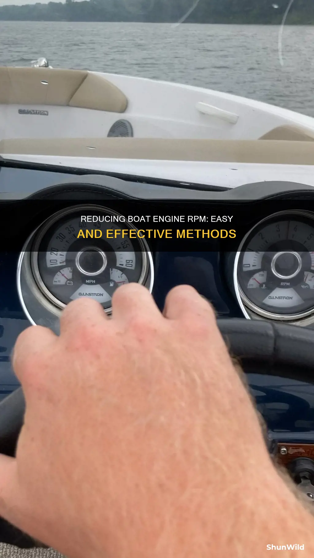 how to decrease boat engine rpm