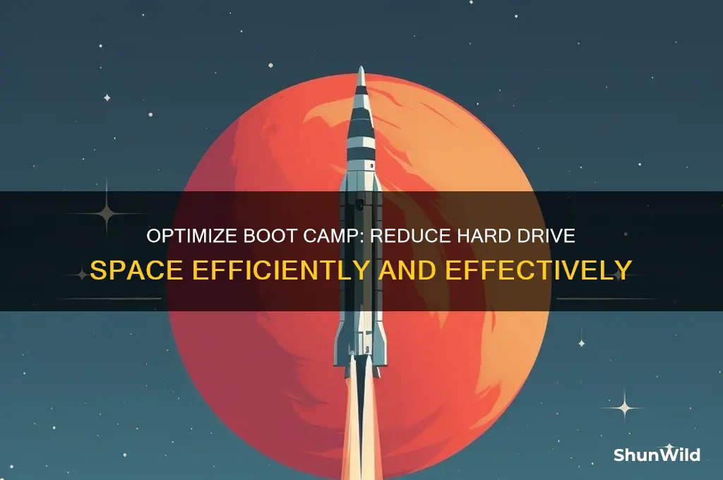 how to decrease the hard drive space of boot camp