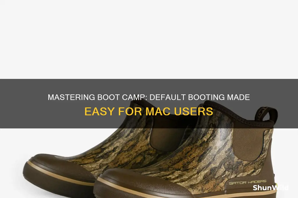 how to default booting boot camp