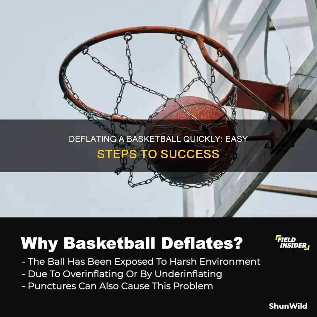 how to deflate a basketball fast