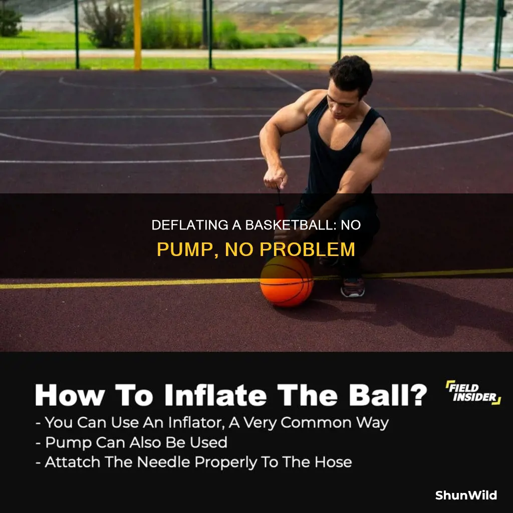 how to deflate a basketball without a pump