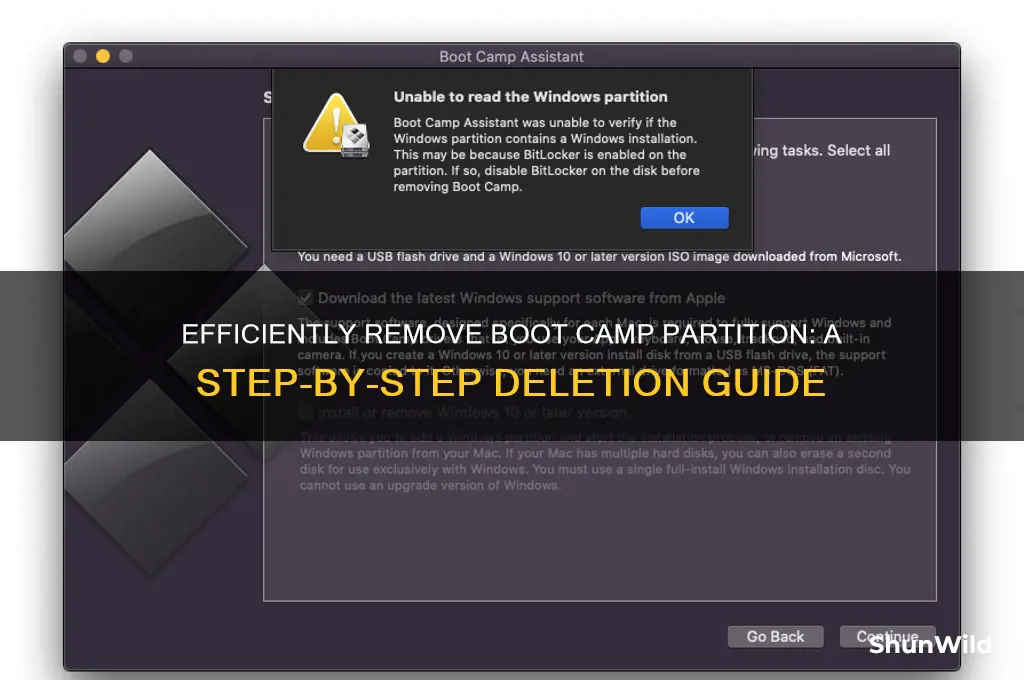 how to delete boot camp drive
