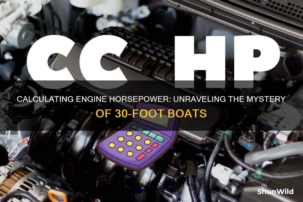 how to determine engine horsepower of a 30 ft boat