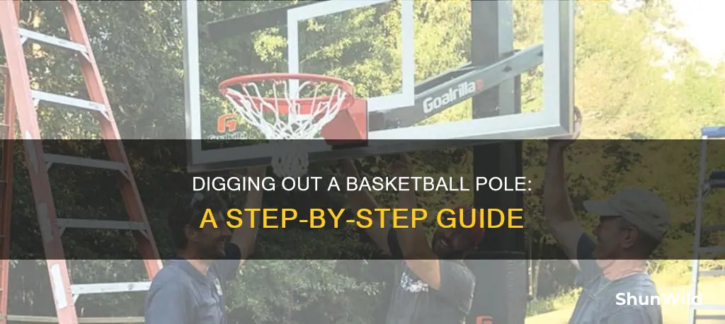 how to dig out a basketball pole