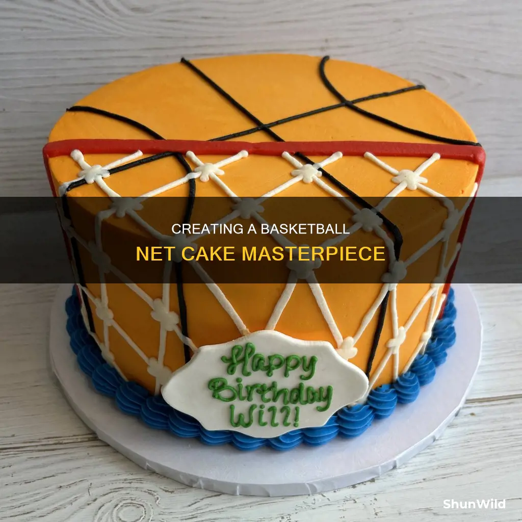 how to do a basketball net on cake