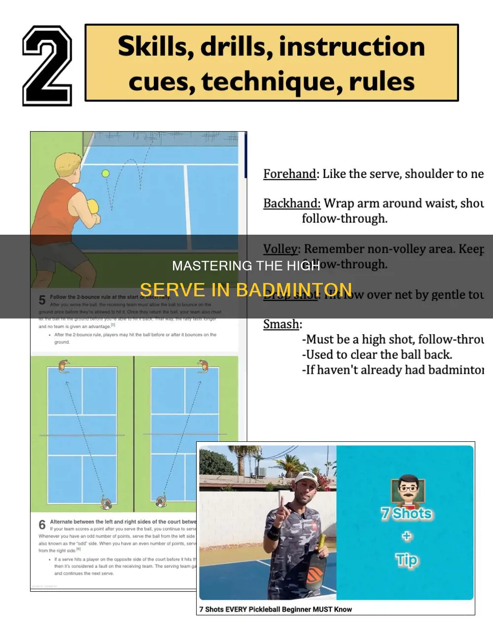 how to do high serve in badminton