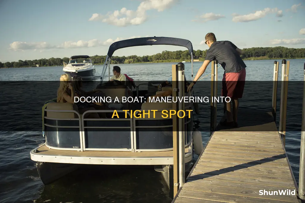 how to dock a boat between two boats