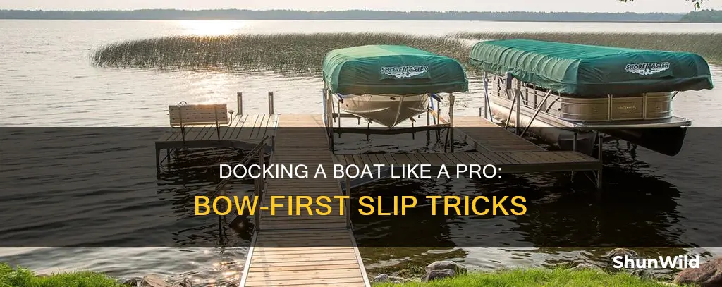 how to dock a boat in a slip bow first