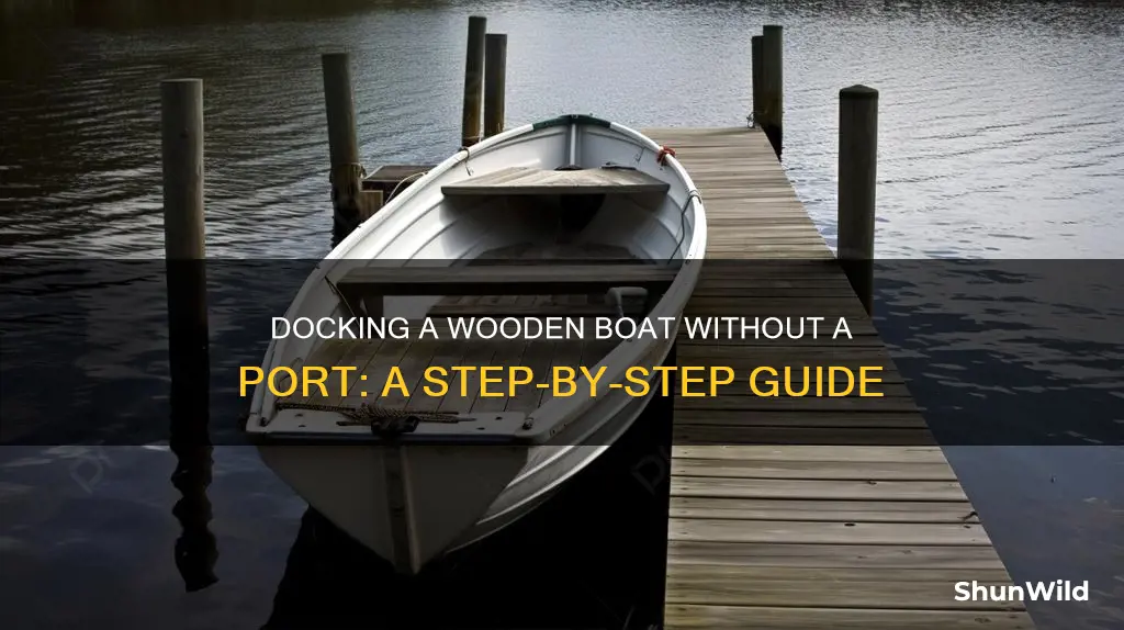 how to dock a wooden boat with no port