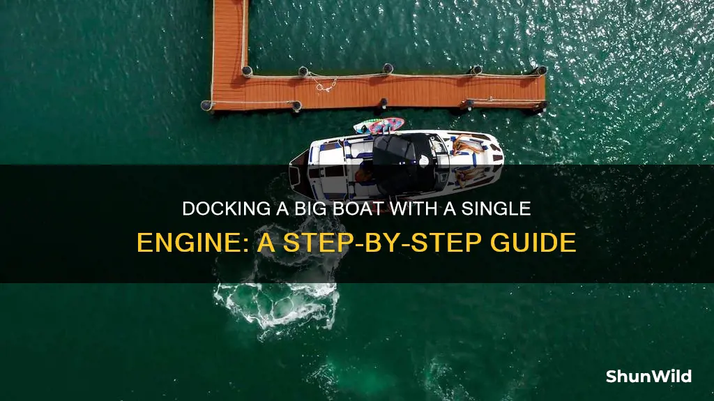 how to dock big boat with single egine