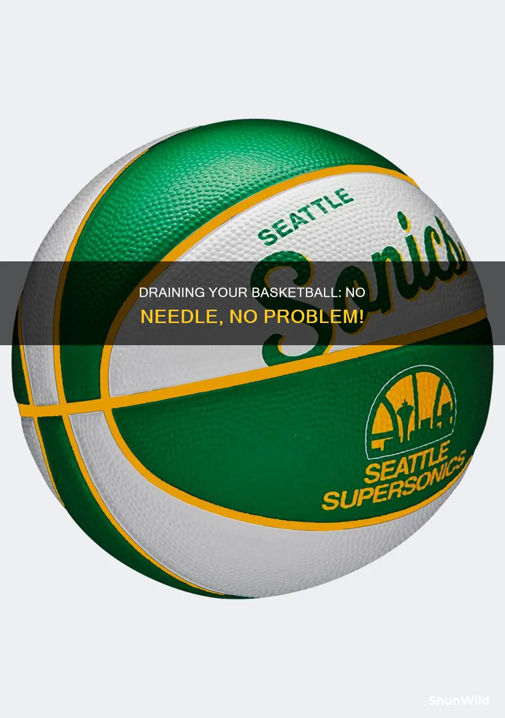 how to drain basketball without needle