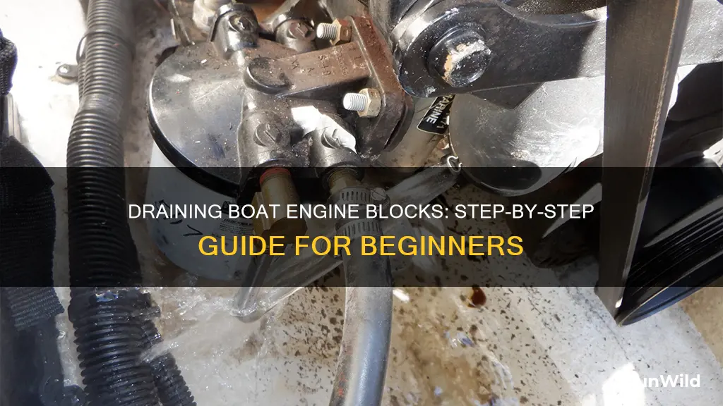 how to drain boat engine block