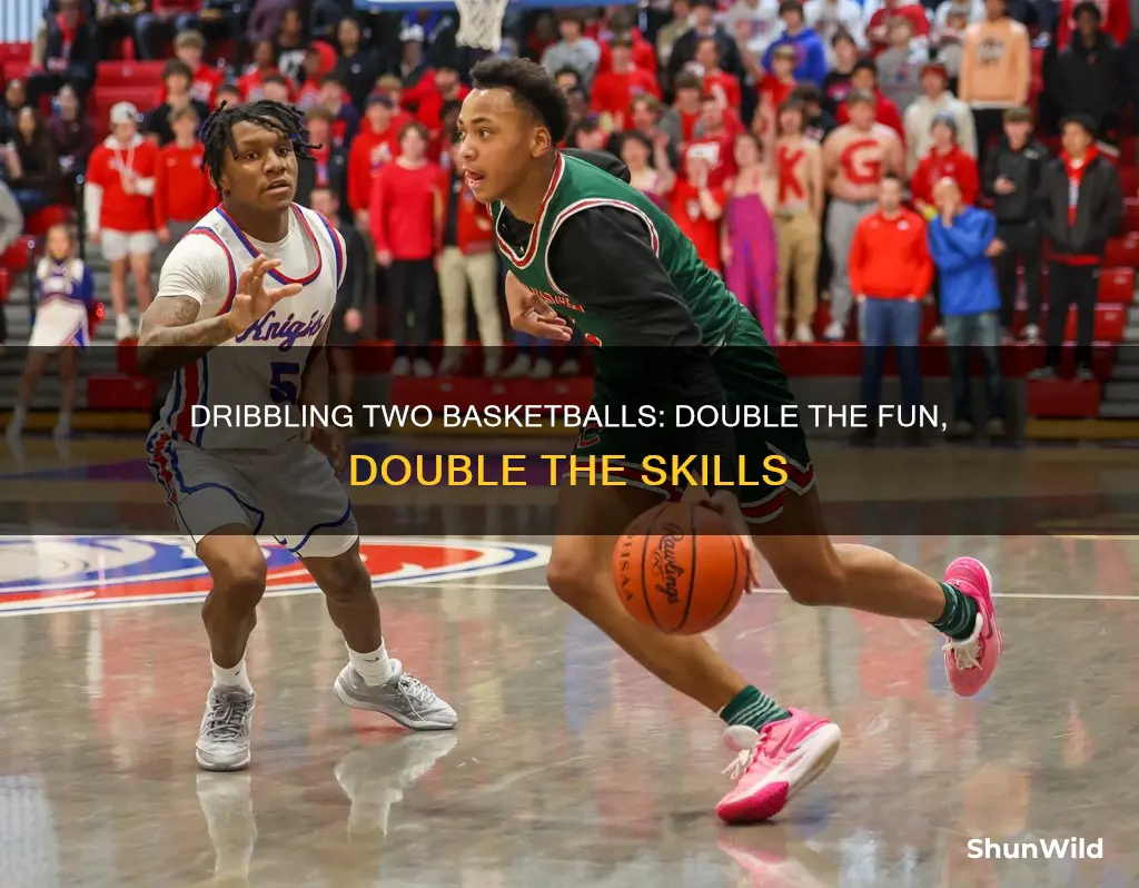 how to dribble 2 basketballs