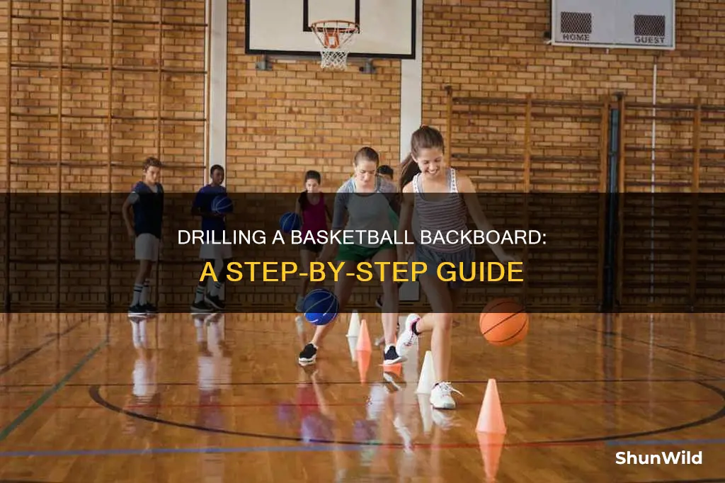 how to drill a basketball and backboard into wall