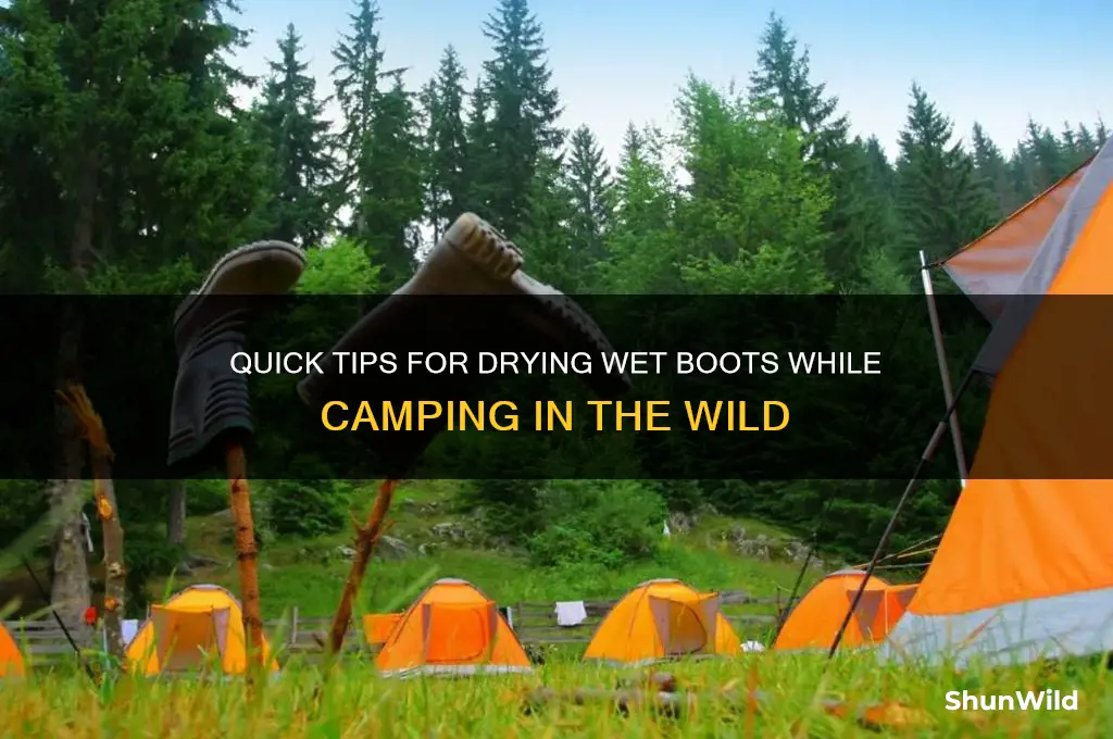 how to dry boots when camping
