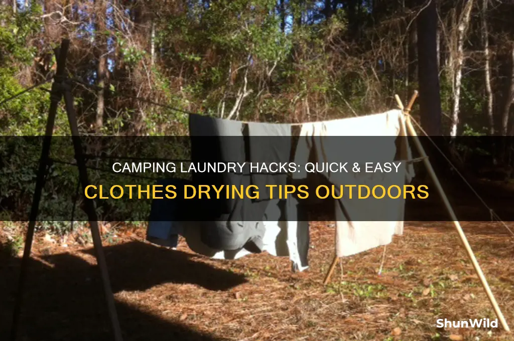 how to dry clothes camping