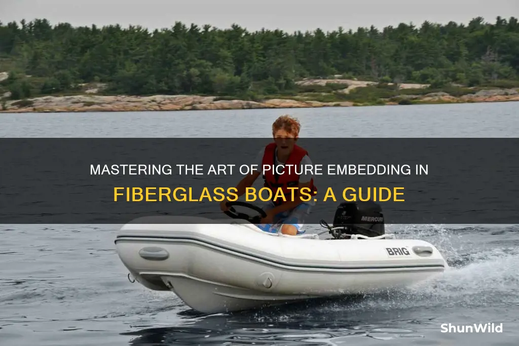 how to embed a picture under fiberglass over plywood boat