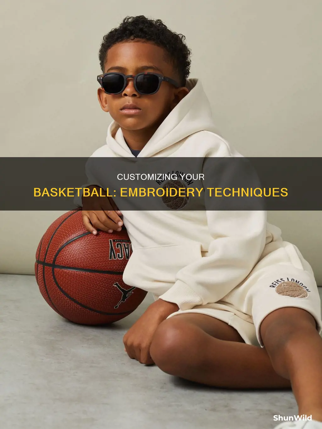 how to embroidery on a basketball