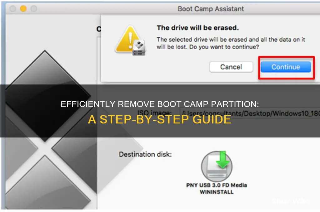 how to erase boot camp partition