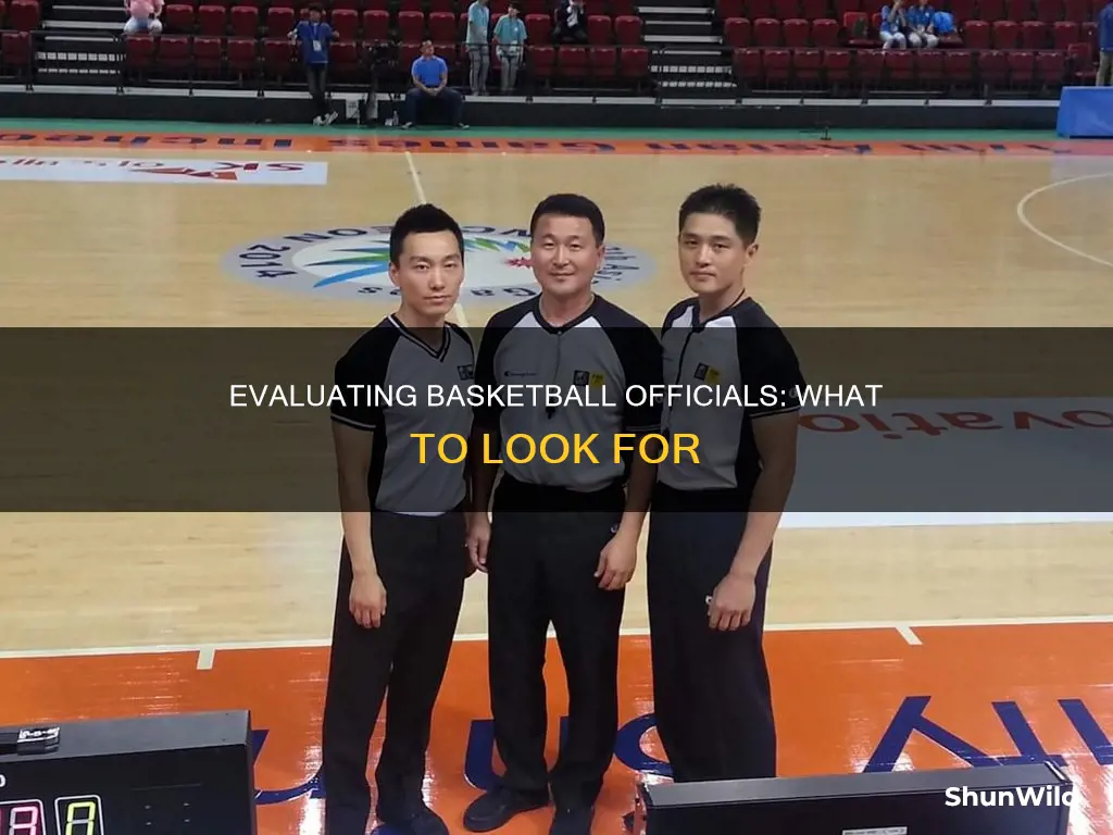 how to evaulatue basketball officials
