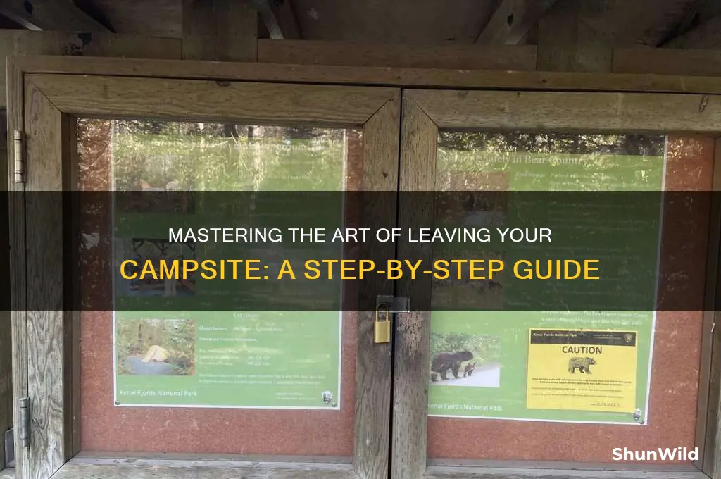 how to exit camp site