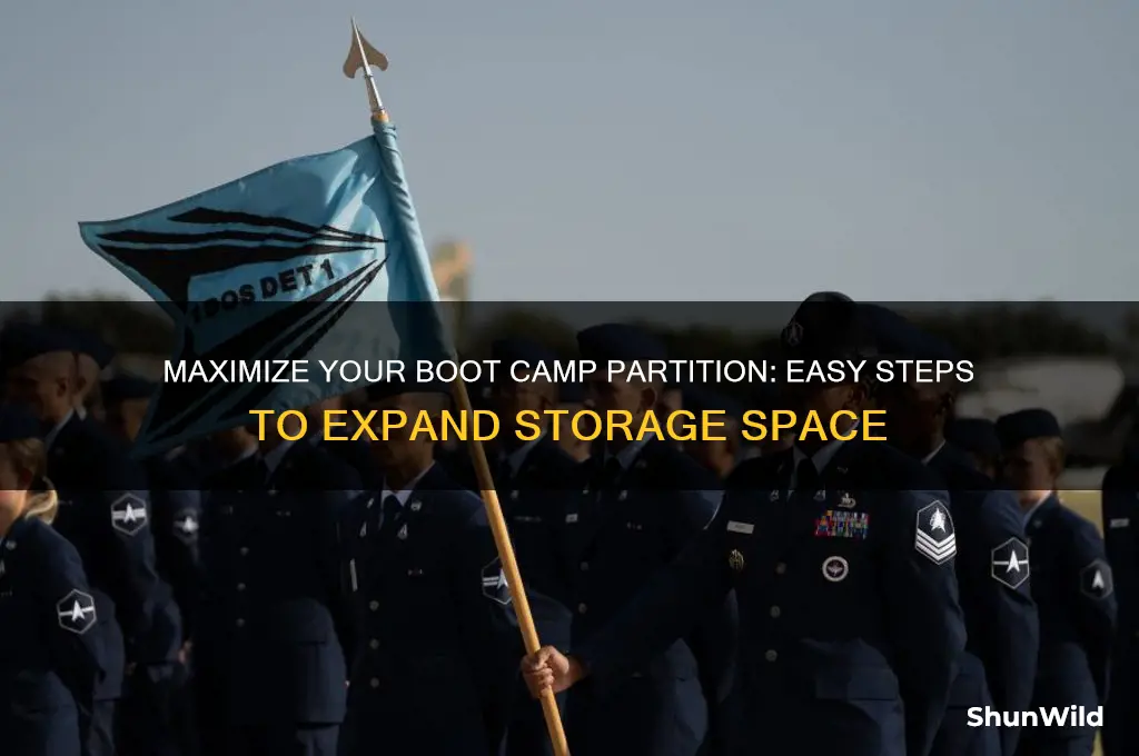 how to expand boot camp space