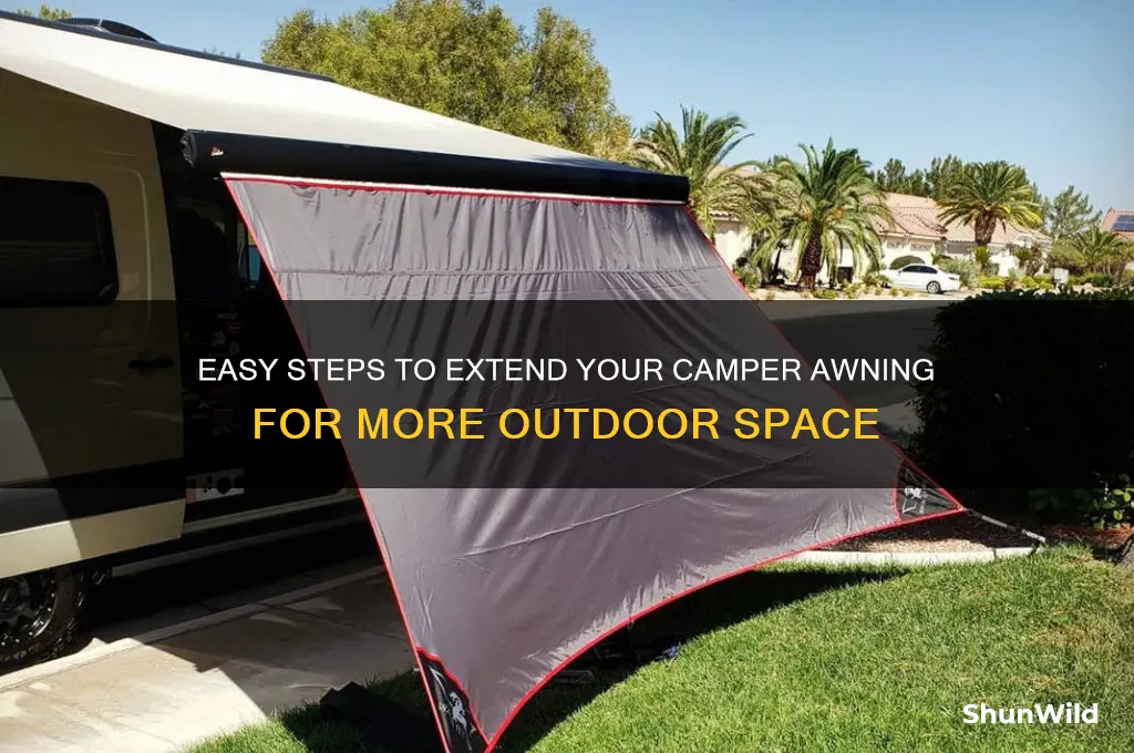 how to extend camper awning