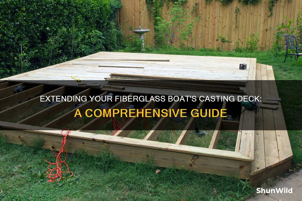 how to extend casting deck on a fiberglass boat