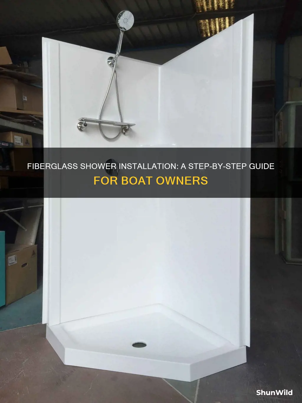 how to fiberglass a shower in a boat