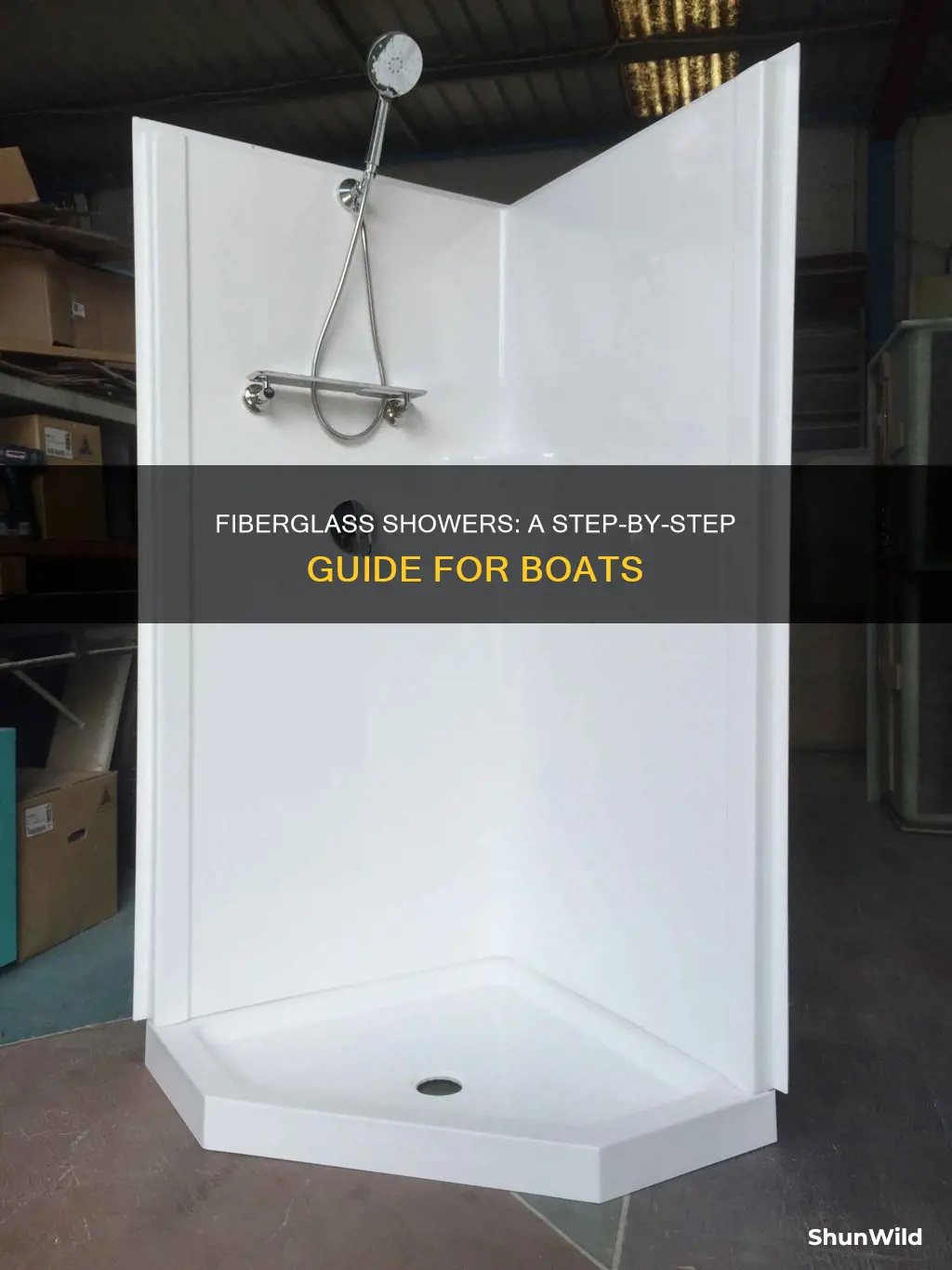 how to fiberglass a shower in a boat