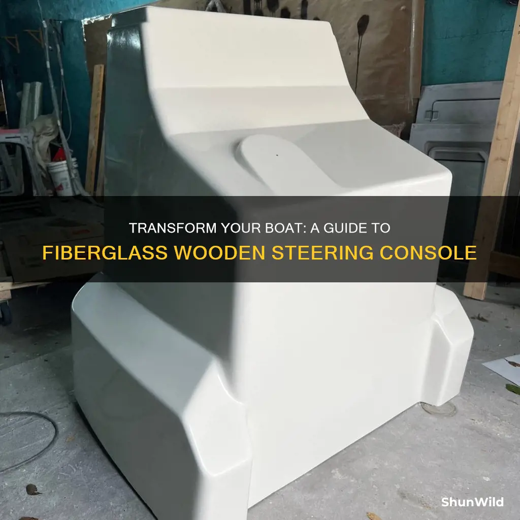 how to fiberglass wooden steering console on boat