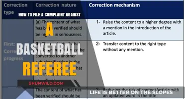 Filing a Complaint: Basketball Referee Edition