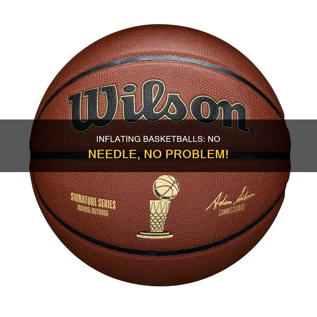 how to fill a basketball with air without a needle