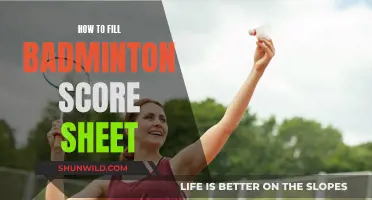 Badminton Scoring: Filling Out the Sheet