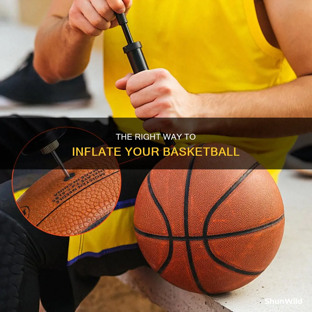 how to fill basketball with air